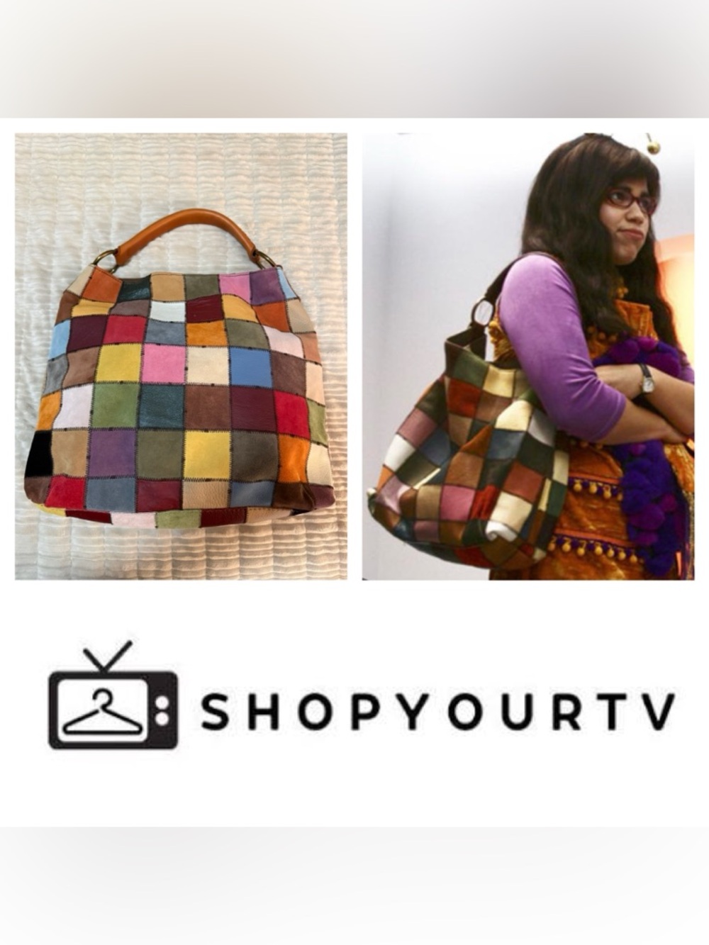 Rare Ugly Betty Y2K Lucky Brand Leather Suede Patchwork Hobo Bag - Seen on TV
